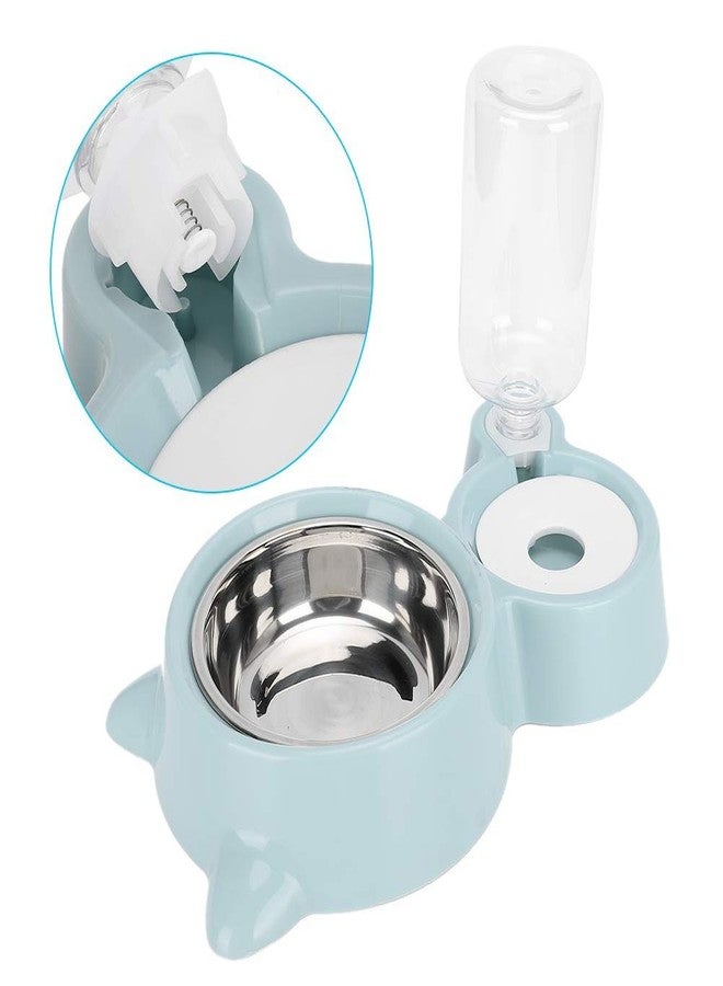 CREDLY Double Dog Cat Bowls Water and Food Bowl Set with Detachable Stainless Steel Bowl Automatic Water Dispenser Bottle Automatic Water Bowl for Cats Dogs Rats Rabbits Guinea Pigs Small Animals - Image 3
